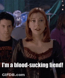 Woman Saying Im A Blood Sucking Fiend GIF