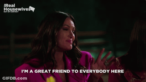 Woman Saying Im A Great Friend GIF