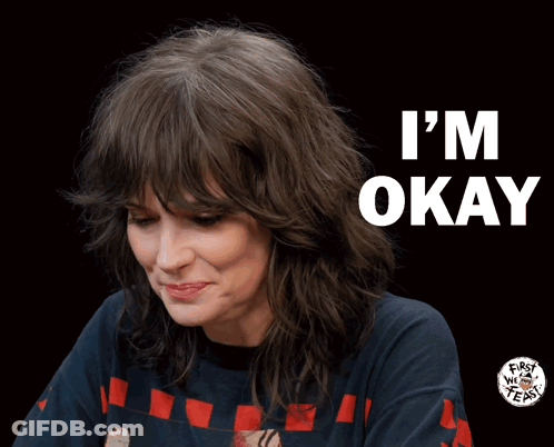 Woman Saying Im Okay GIF