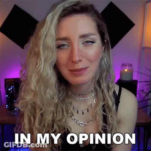 Woman Saying In My Opinion Beside Candle GIF