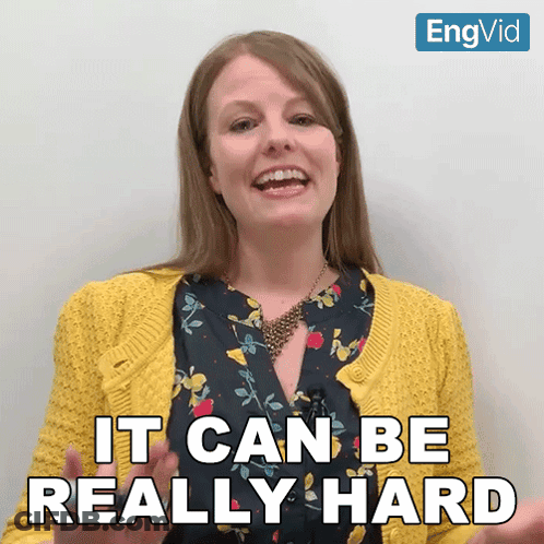 Woman Saying It Can Be Really Hard GIF