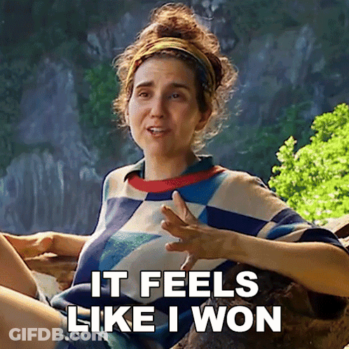Woman Saying It Feels Like I Won GIF
