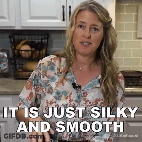 Woman Saying It Is Silky And Smooth GIF