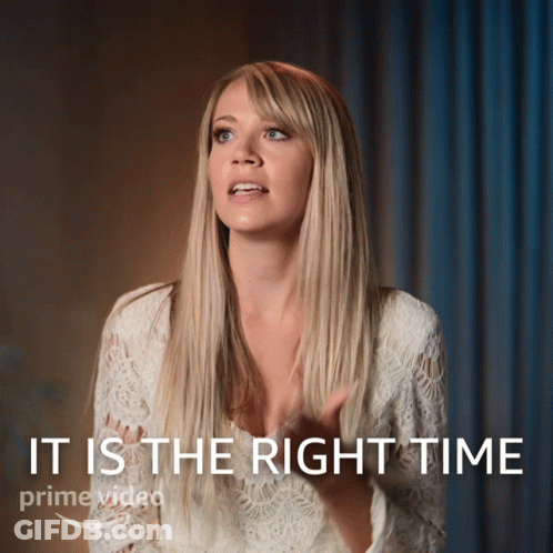 Woman Saying It Is The Right Time GIF
