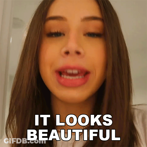 Woman Saying It Looks Beautiful GIF