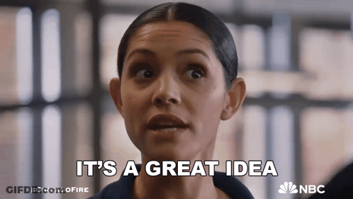 Woman Saying It's A Great Idea In NBC Ad GIF