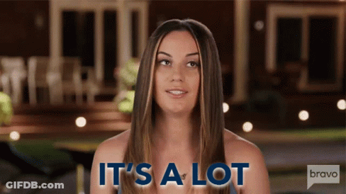 Woman Saying It's A Lot Bravo Logo GIF