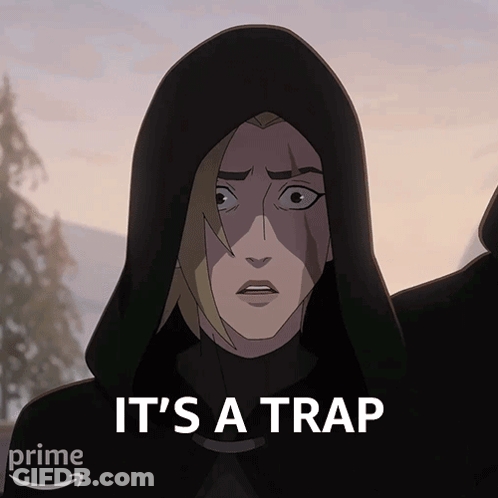 Woman Saying It's A Trap GIF