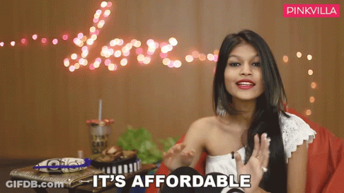 Woman Saying It's Affordable GIF