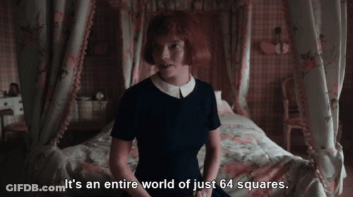 Woman Saying It's An Entire World Of Just 64 Squares GIF