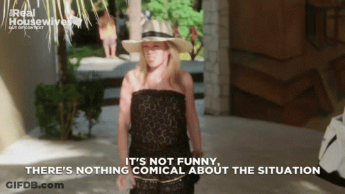 Woman Saying It's Not Funny GIF