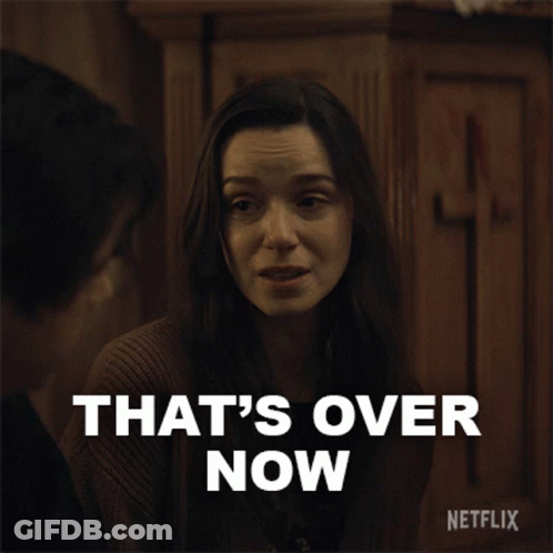 Woman Saying It's Over Now GIF