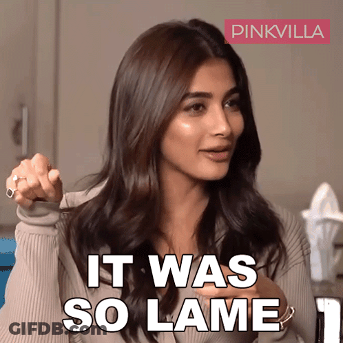 Woman Saying It Was So Lame Pinkvilla Banner GIF