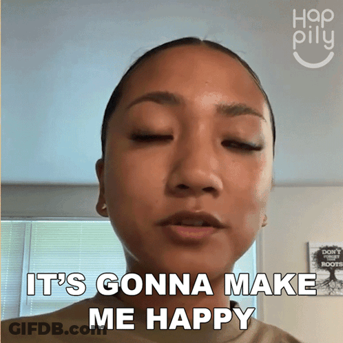 Woman Saying It Will Make Me Happy GIF