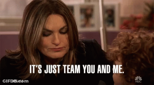 Woman Saying Its Just Team You And Me GIF