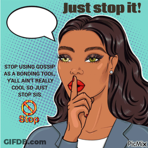 Woman Saying Just Stop It GIF