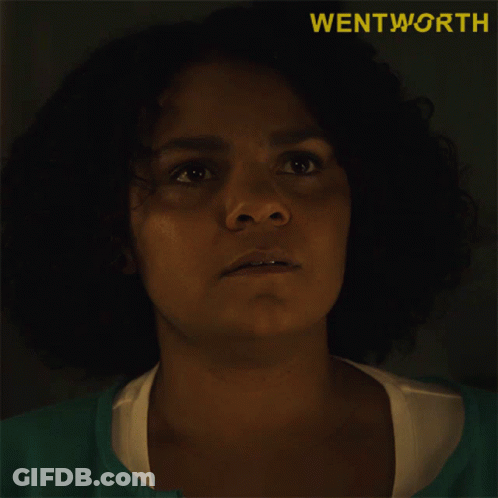 Woman Saying Knows What In Front Of Wentworth Logo GIF