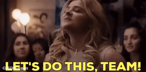 Woman Saying Let's Do This Team To Group Of Women GIF