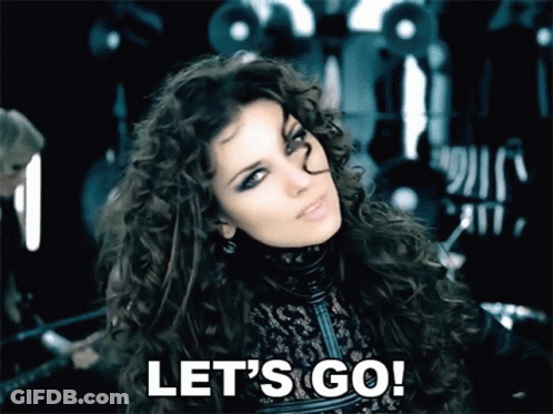 Woman Saying Let's Go GIF