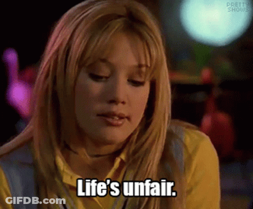 Woman Saying Life's Unfair GIF
