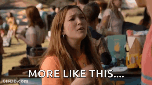 Woman Saying More Like This To Crowd GIF