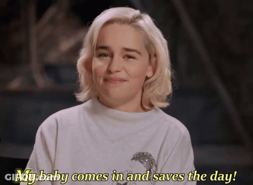 Woman Saying My Baby Comes In And Saves The Day GIF
