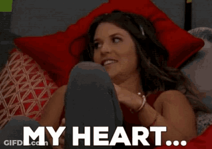 Woman Saying My Heartbeat GIF