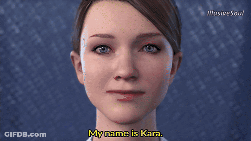 Woman Saying My Name Is Kara GIF