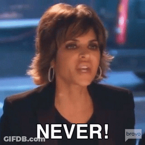 Woman Saying Never In Bravo Ad GIF
