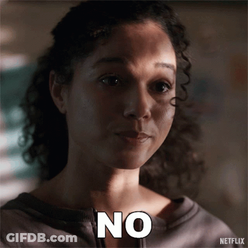 Woman Saying No GIF