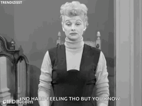 Woman Saying No Hard Feeling GIF
