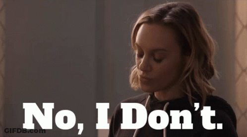 Woman Saying No I Don't Looking Down GIF