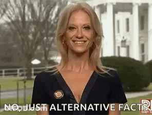 Woman Saying No Just Alternative Facts GIF