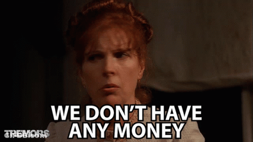 Woman Saying No Money GIF