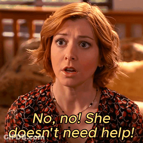 Woman Saying No No She Doesn't Need Help GIF