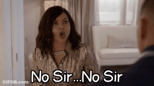 Woman Saying No Sir To Man GIF