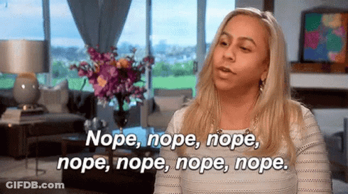 Woman Saying Nope GIF