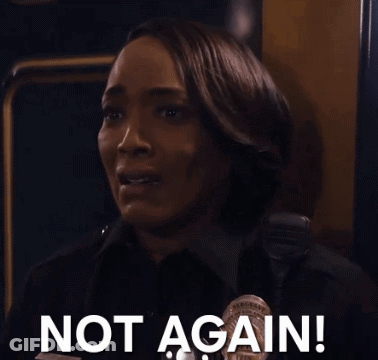 Woman Saying Not Again In Dark Room GIF