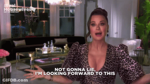 Woman Saying Not Gonna Lie I'm Looking Forward To This In Living Room GIF