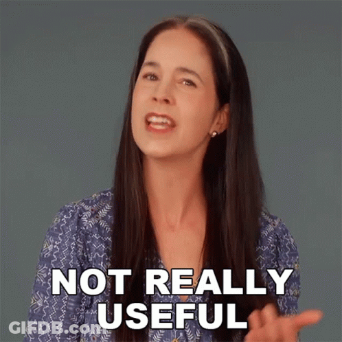 Woman Saying Not Really Useful GIF