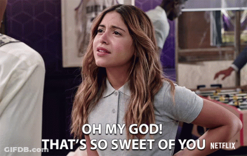 Woman Saying Oh My God That's So Sweet Of You GIF