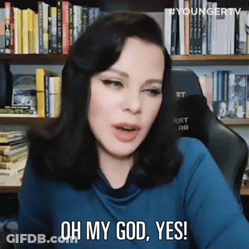 Woman Saying Oh My God Yes GIF