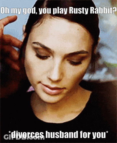Woman Saying Oh My God You Play Rusty Rabbit GIF