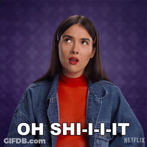 Woman Saying Oh Shi-I-I-It GIF