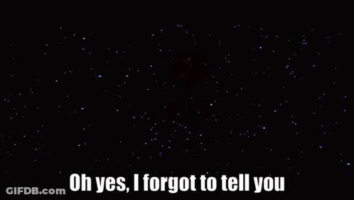 Woman Saying Oh Yes I Forgot To Tell You In Dark Room GIF