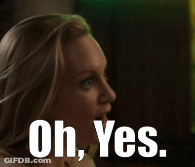 Woman Saying Oh Yes On Green Background GIF