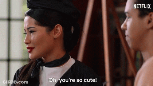 Woman Saying Oh You're So Cute Netflix Ad GIF