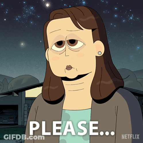 Woman Saying Please With Netflix Logo GIF