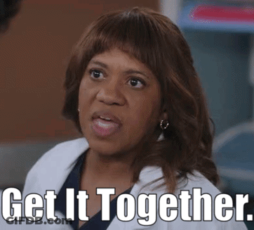 Woman Saying Pull Yourself Together GIF
