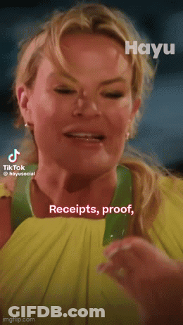 Woman Saying Receipts Proof In Video GIF